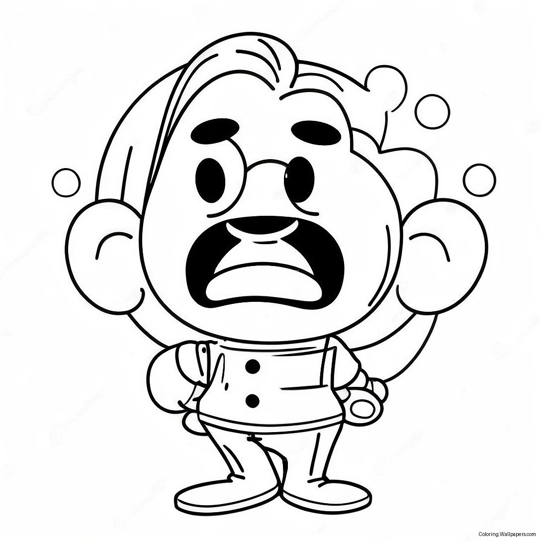 Funny Comic Character Coloring Page 2987