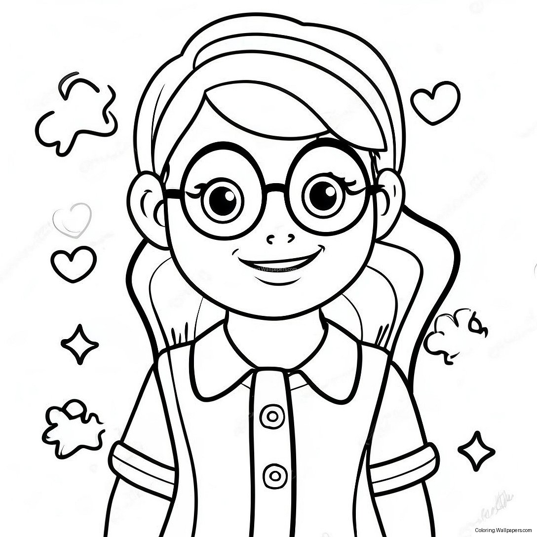 Lustiger Dork Diaries Charakter Ausmalbild 7574