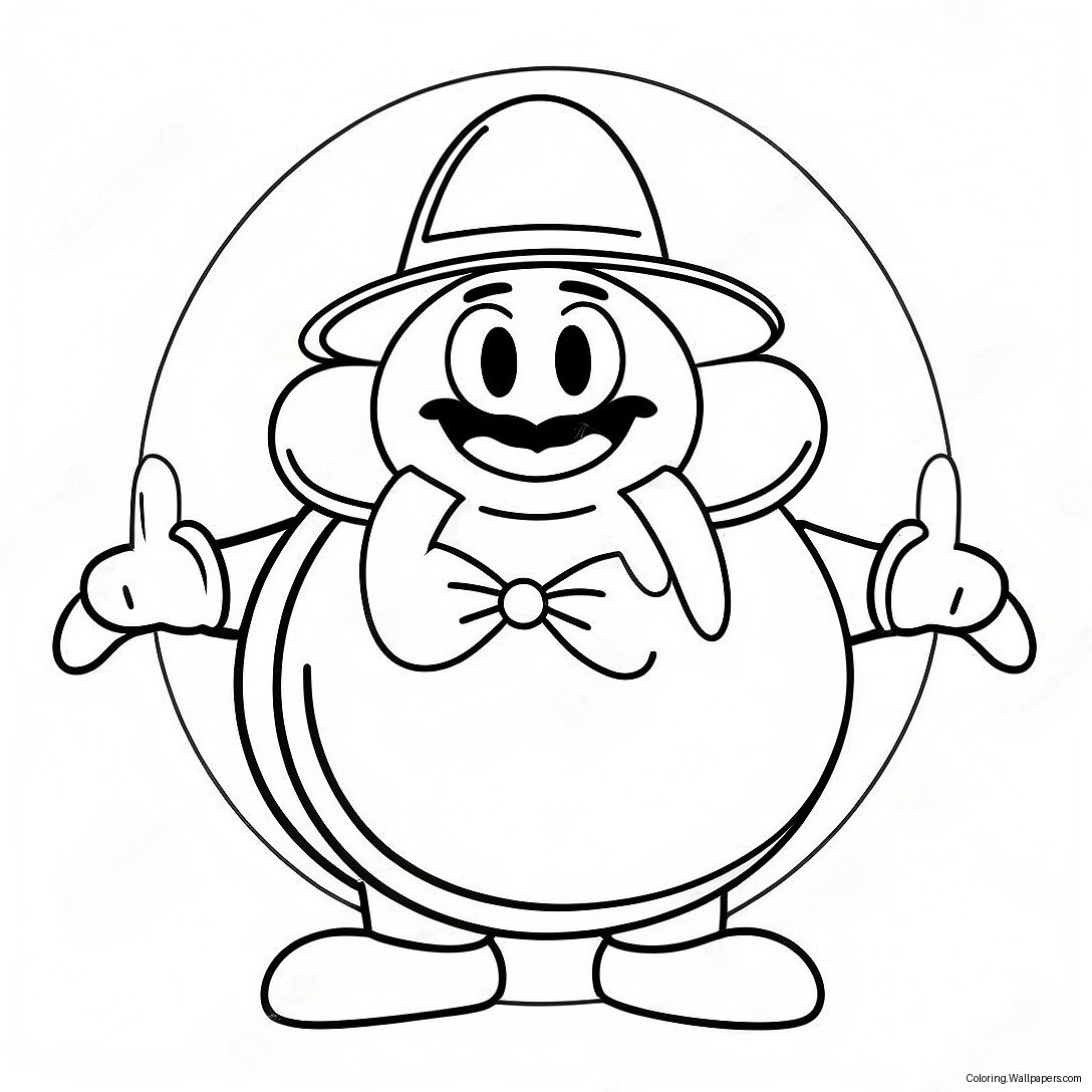 Funny Eggman With A Big Smile Coloring Page 30441