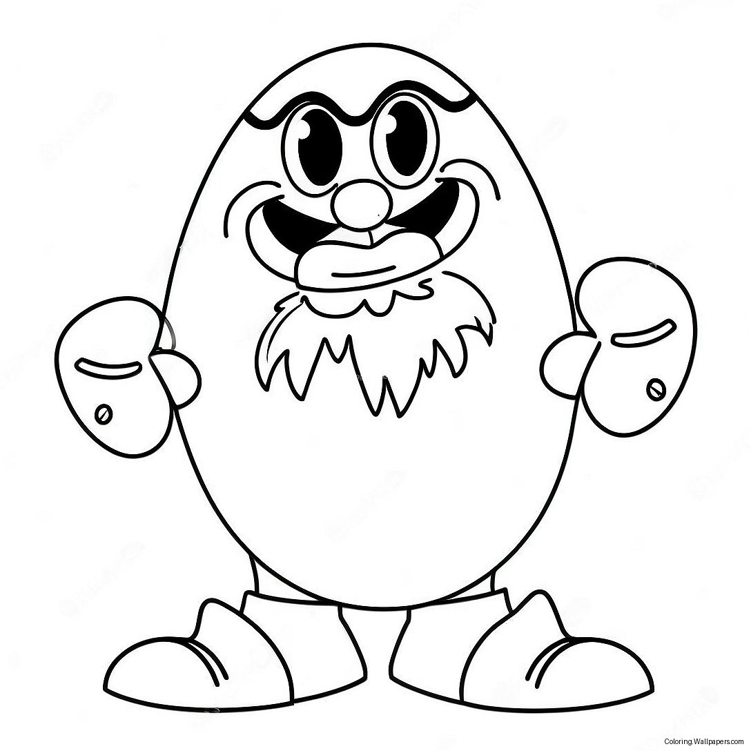 Lustiger Eggman Mit Großem Lächeln Ausmalbild 30442