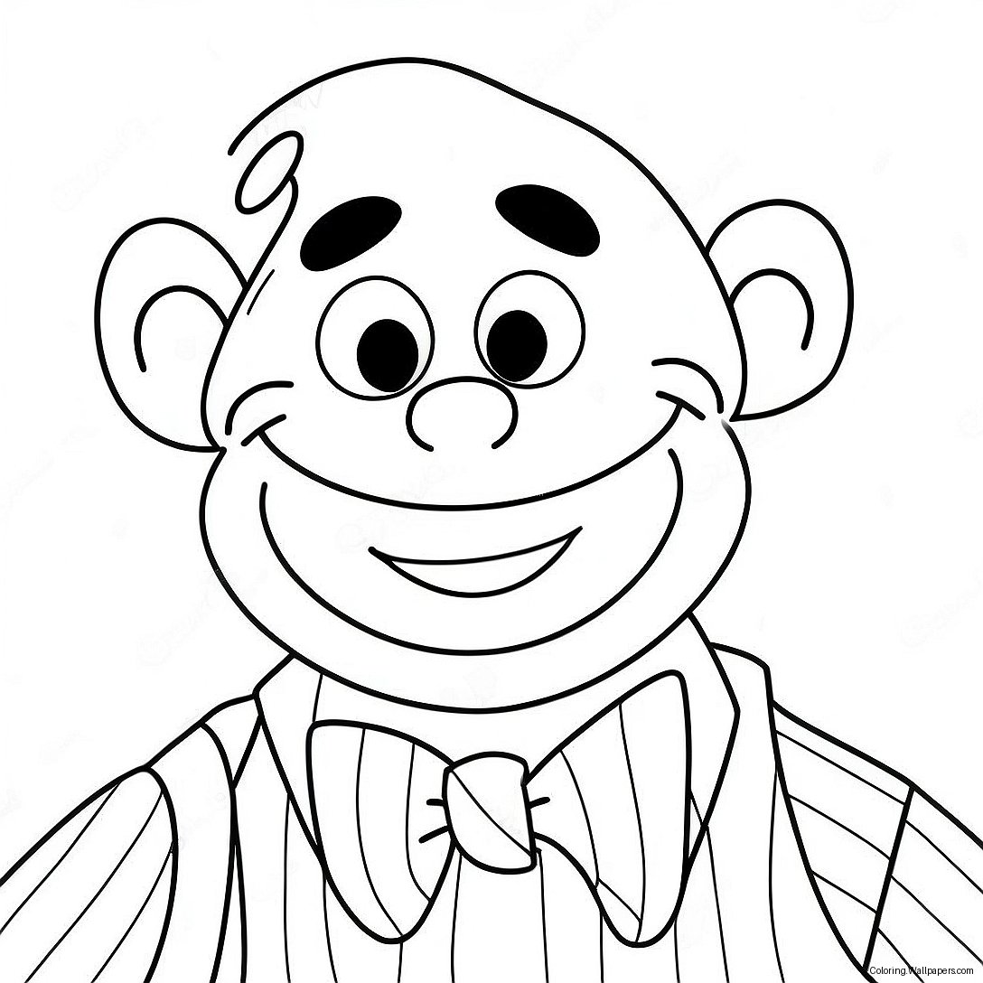 Funny Ernie With A Big Smile Coloring Page 49637