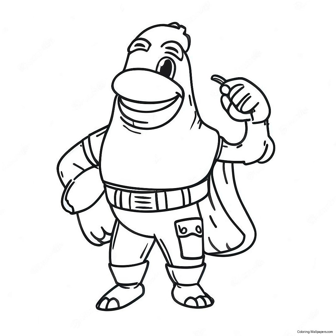 Funny Fortnite Banana Character Coloring Page 33242