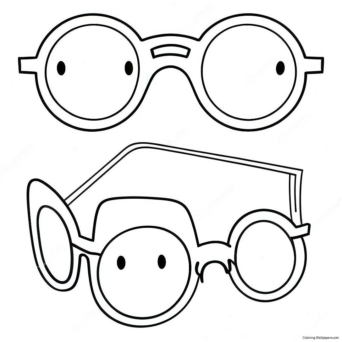 Funny Glasses Coloring Page 11489