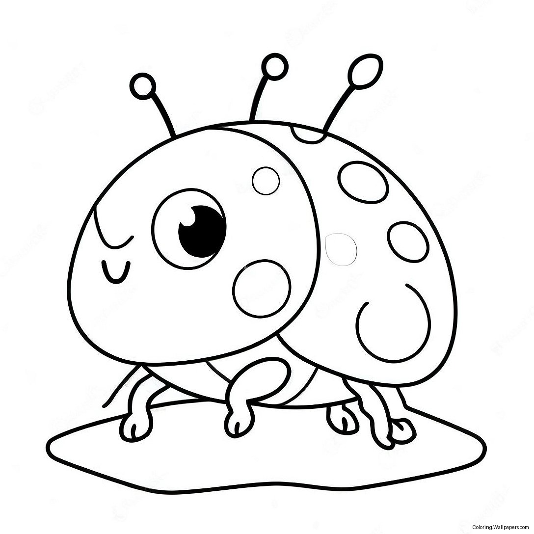 Funny Grouchy Ladybug Coloring Page 48021