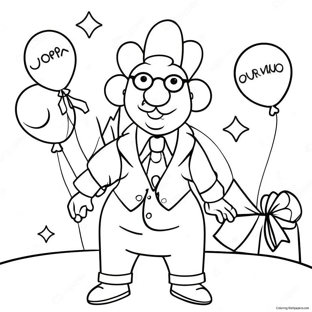 Funny Happy Birthday Papa Coloring Page 55822