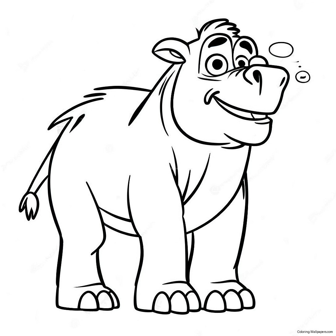 Funny Ice Age Carl Coloring Page 35860