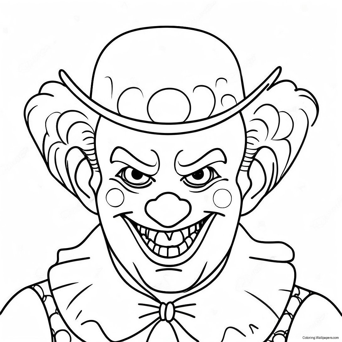 Funny It Clown Coloring Page 35245