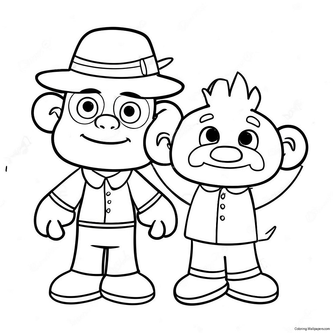 Funny Jeffy With Puppet Coloring Page 28602