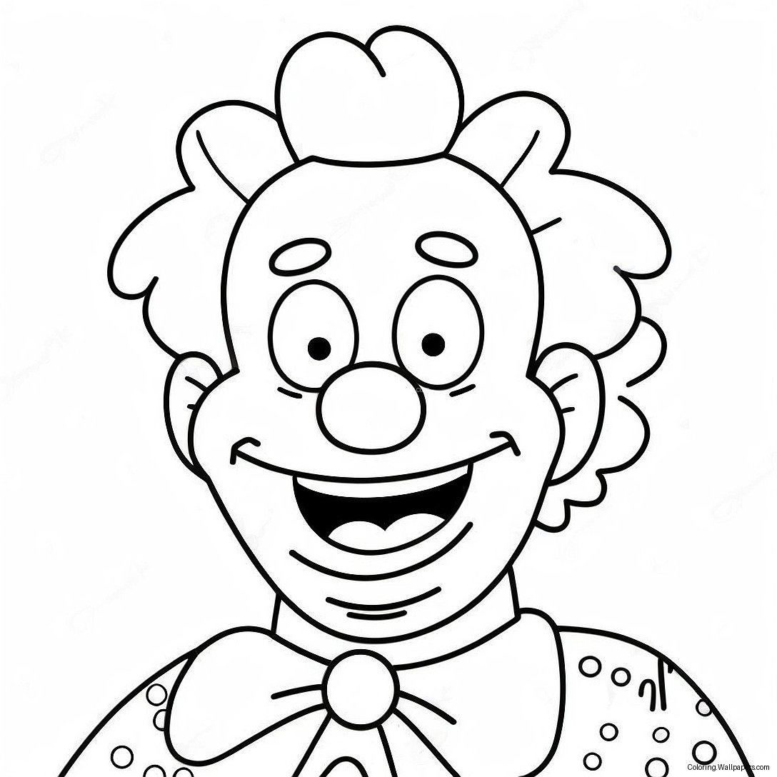 Funny Krusty The Clown Coloring Page 41617