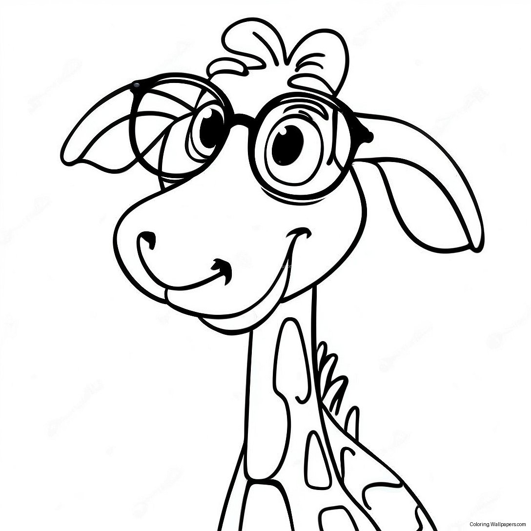 Funny Melman With Glasses Coloring Page 55719