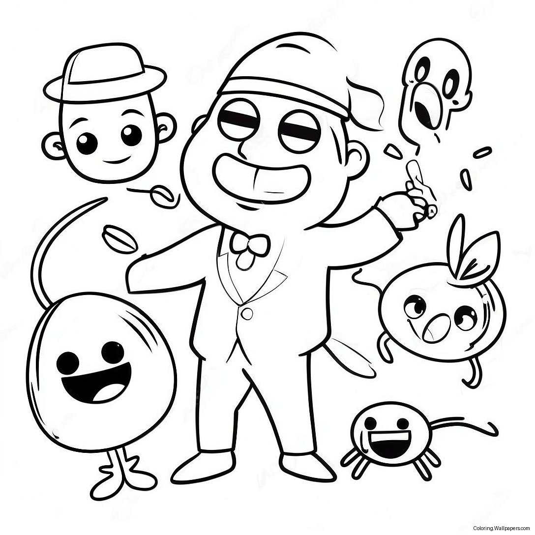 Funny Meme Characters Coloring Page 3067