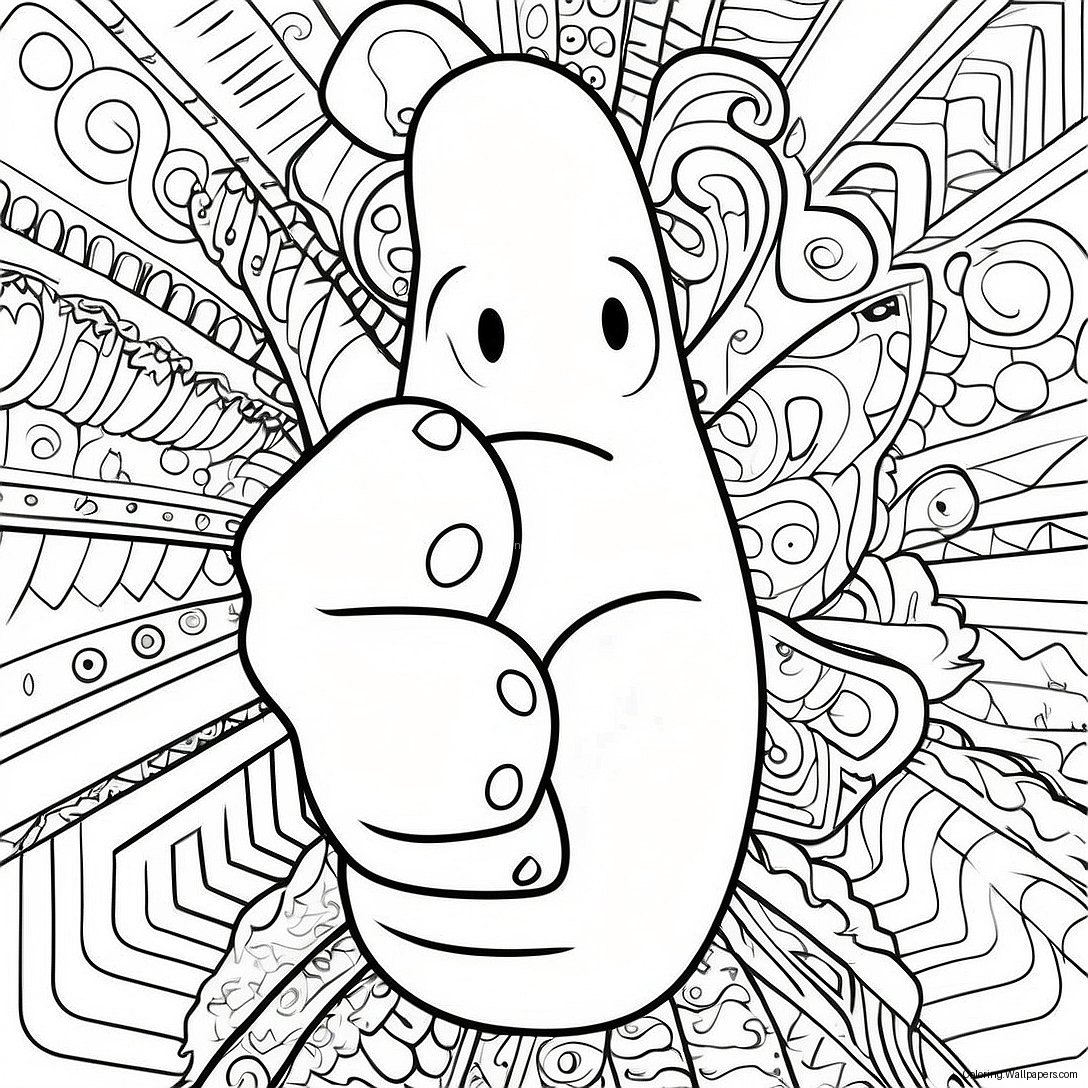 Funny Middle Finger Coloring Page 45904