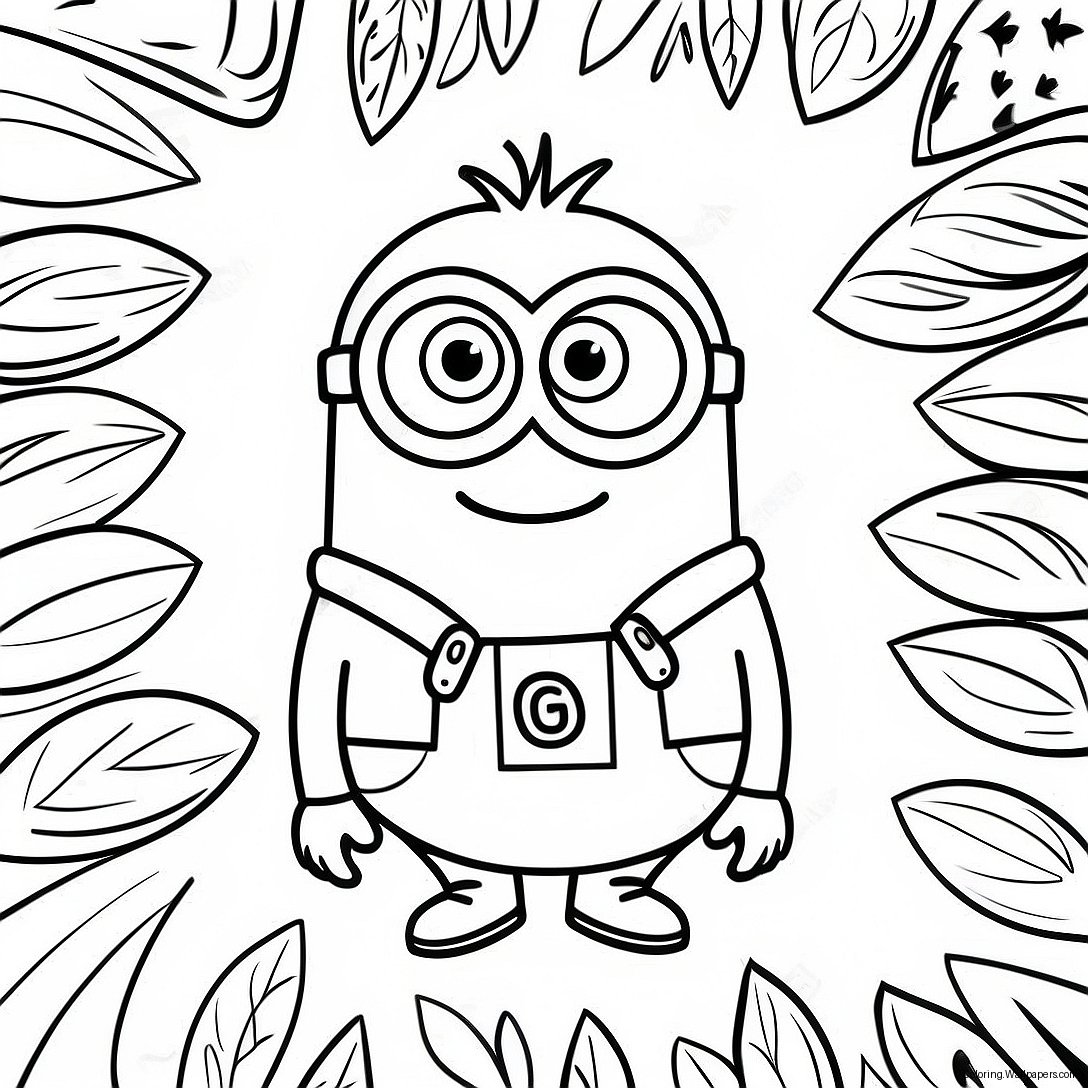 Lustiges Minion Kevin Mit Brille Ausmalbild 55411