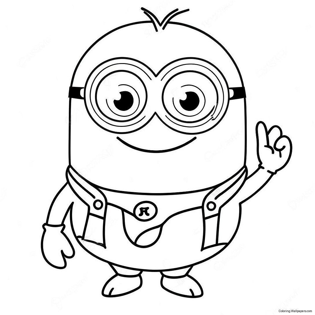 Lustiges Minion Kevin Mit Brille Ausmalbild 55412