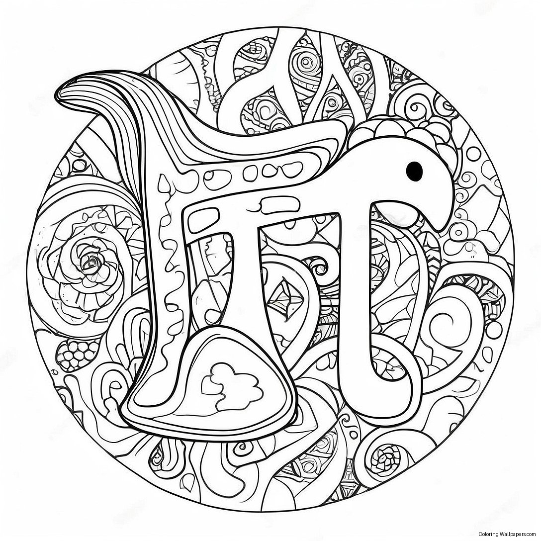 Lustiges Pi-Symbol Ausmalbild 23521