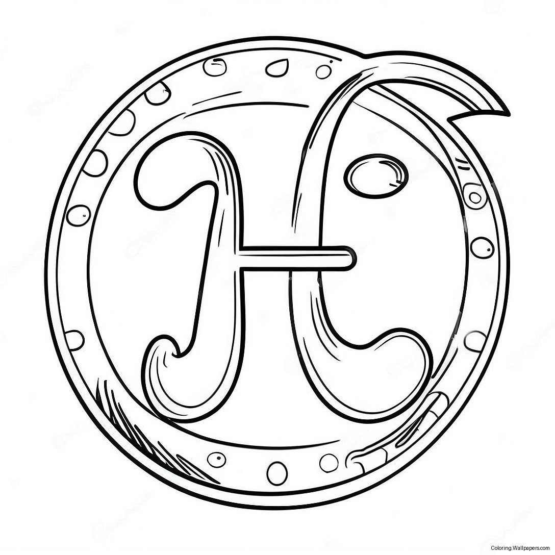 Lustiges Pi-Symbol Ausmalbild 23522