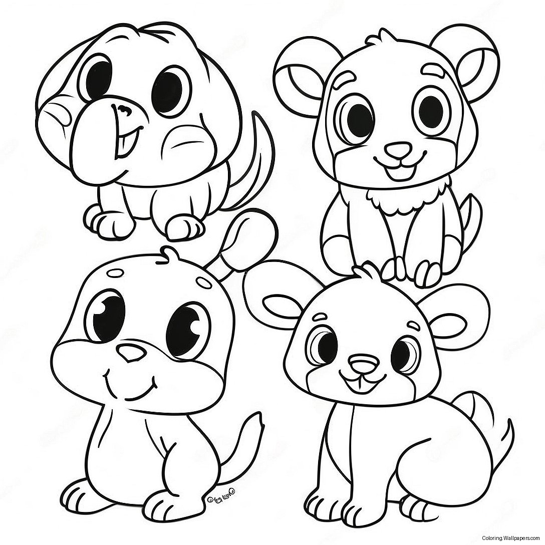 Funny Rhyming Animals Coloring Page 56336