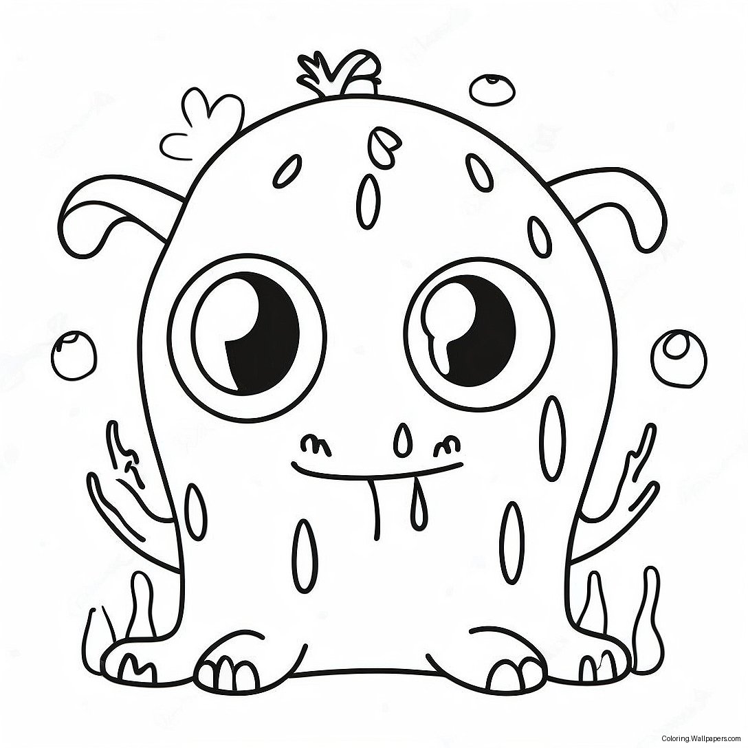 Funny Sick Monster Coloring Page 26259