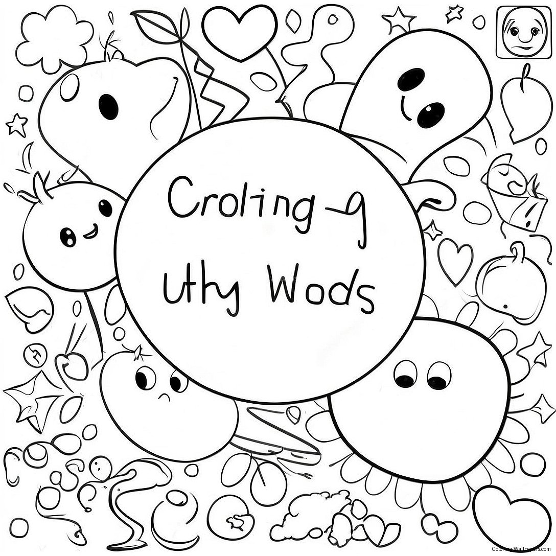 Funny Spelling Words Coloring Page 41400