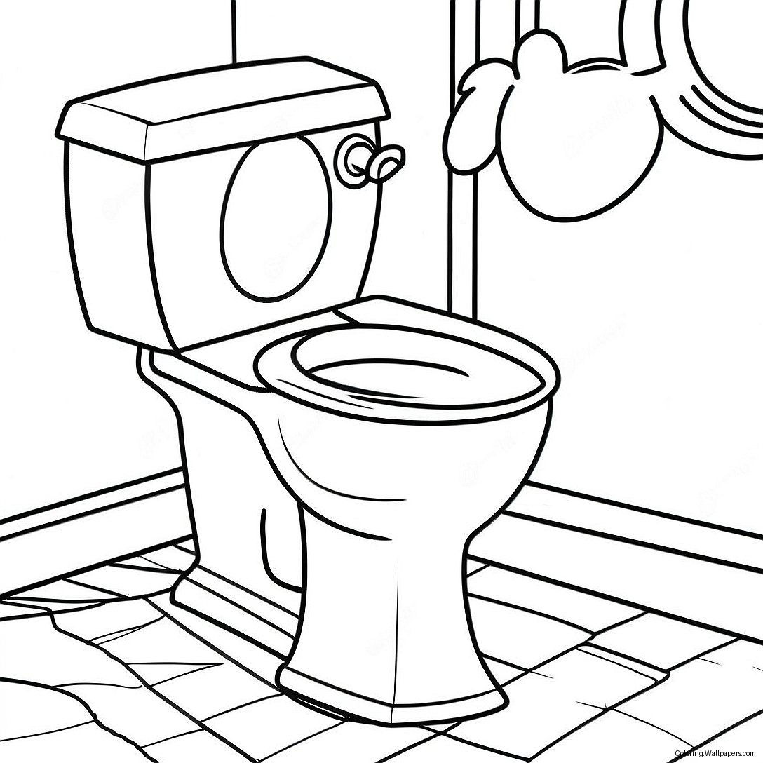 Funny Titan Skibidi Toilet Coloring Page 37731