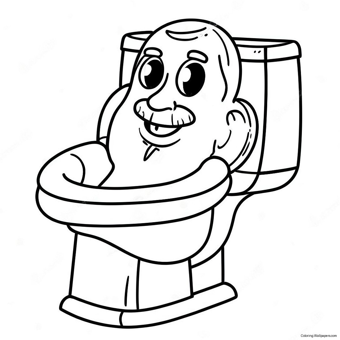 Funny Titan Skibidi Toilet Coloring Page 37732