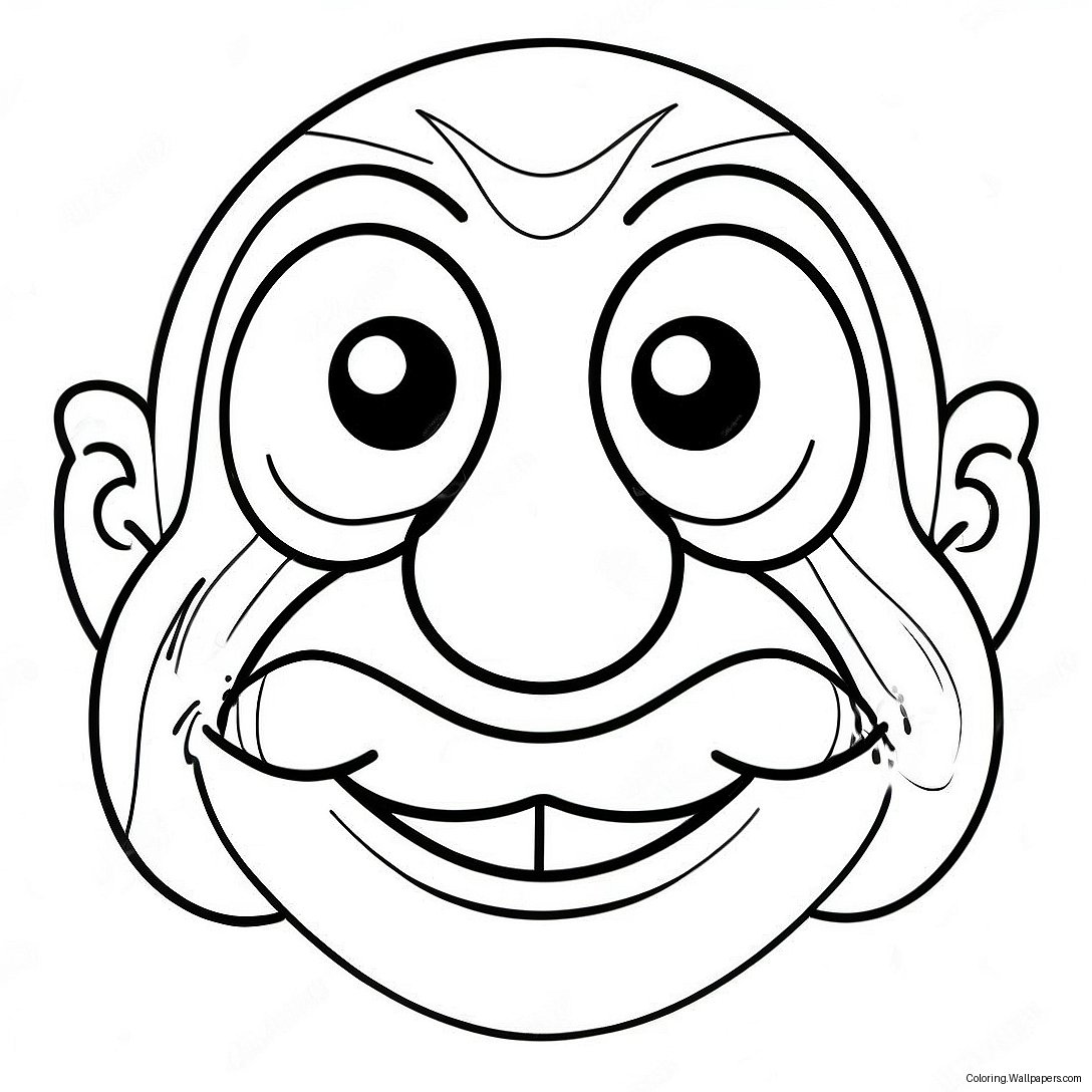 Funny Ugly Face Coloring Page 18218