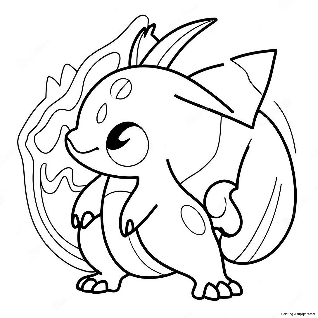 Fusion Pokemon Coloring Page 31719