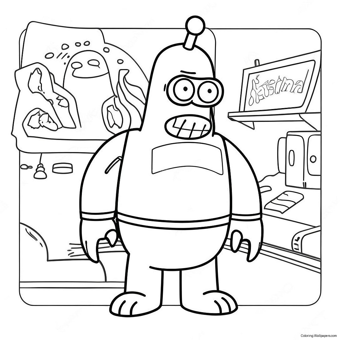 Página Para Colorear De Futurama 21786