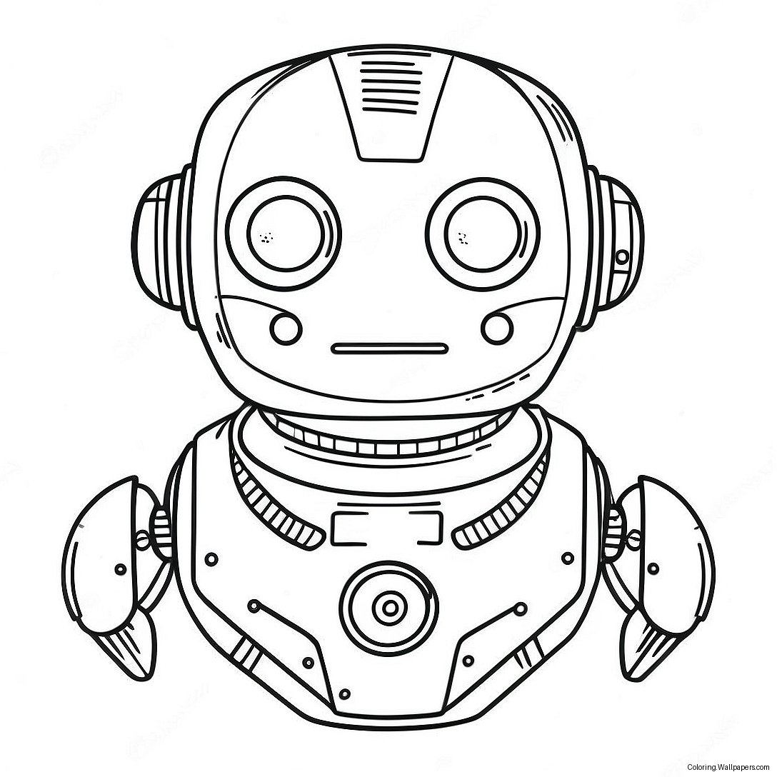 Futuristic Robot Coloring Page 40226