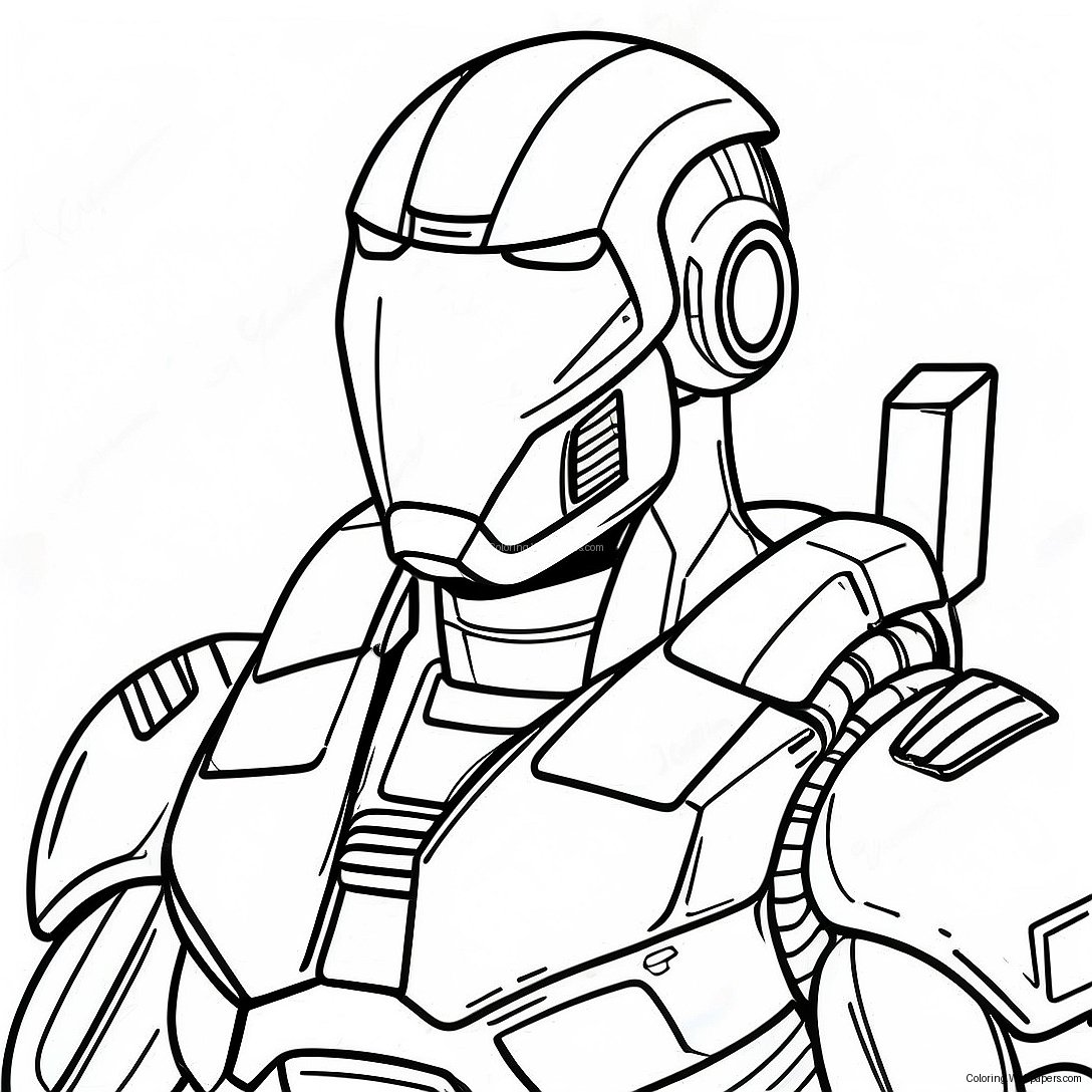 Futuristic War Machine Coloring Page 19866