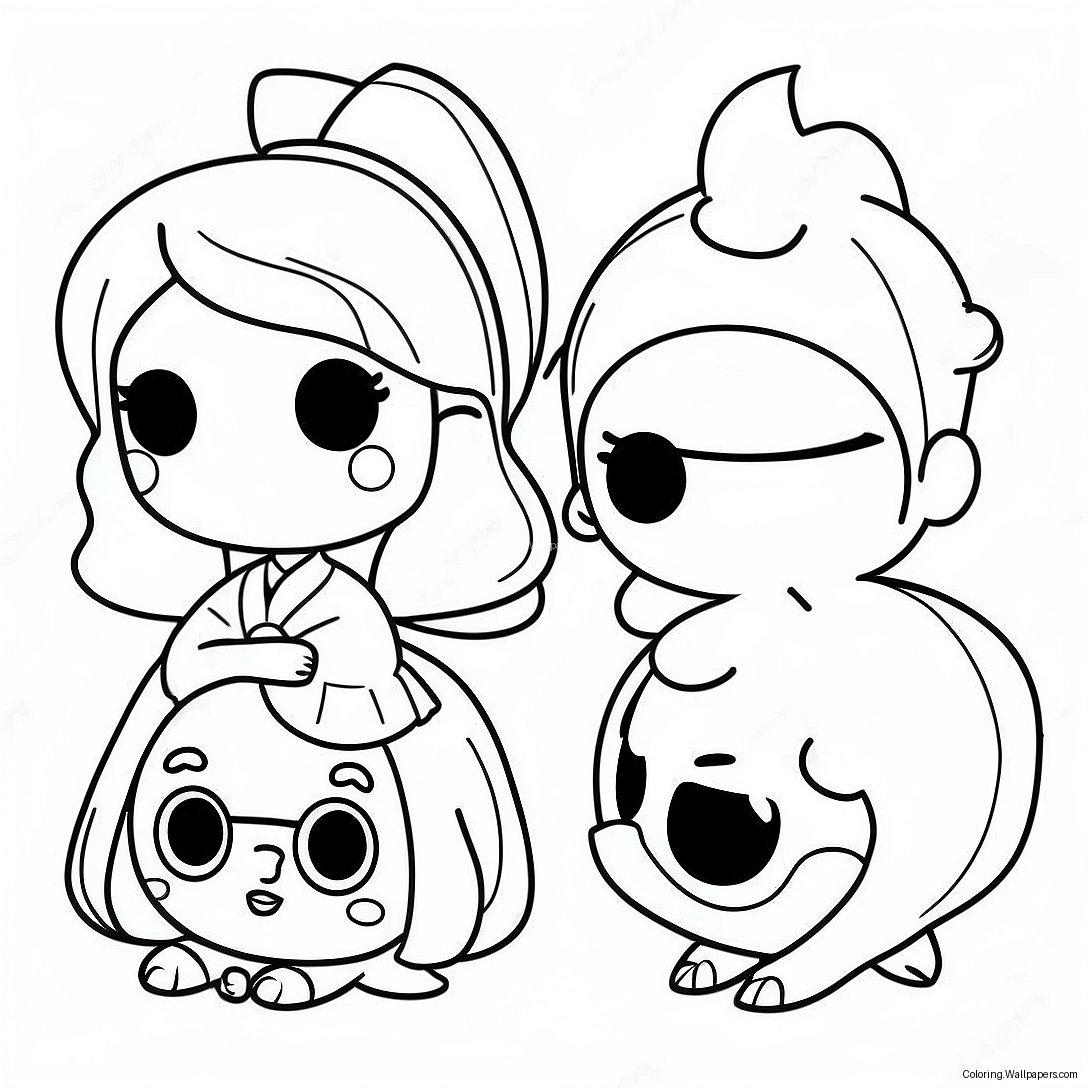 Gacha Life Characters Coloring Page 448