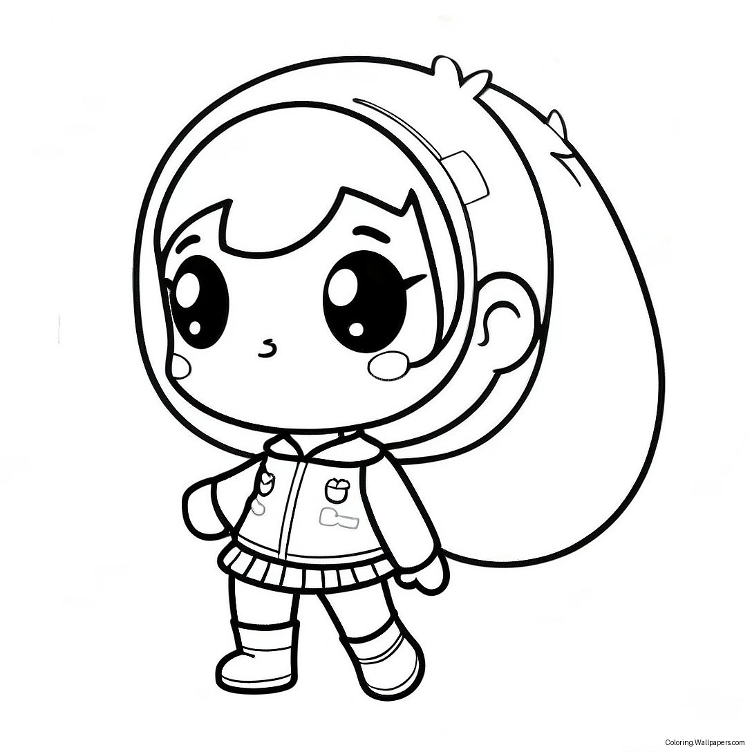 Gacha Life Tomboy Character Coloring Page 6838