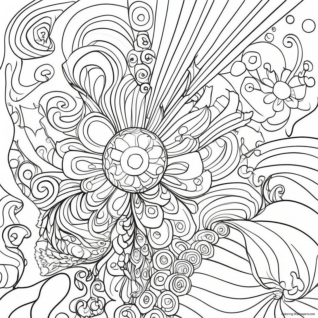 Galaxy Trippy Coloring Page 5417