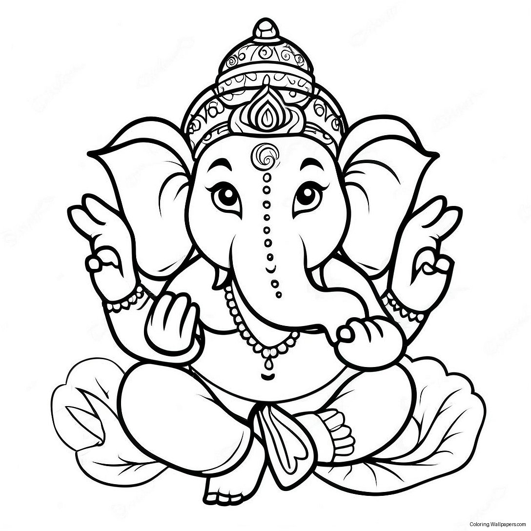 Ganesha Coloring Page 39073