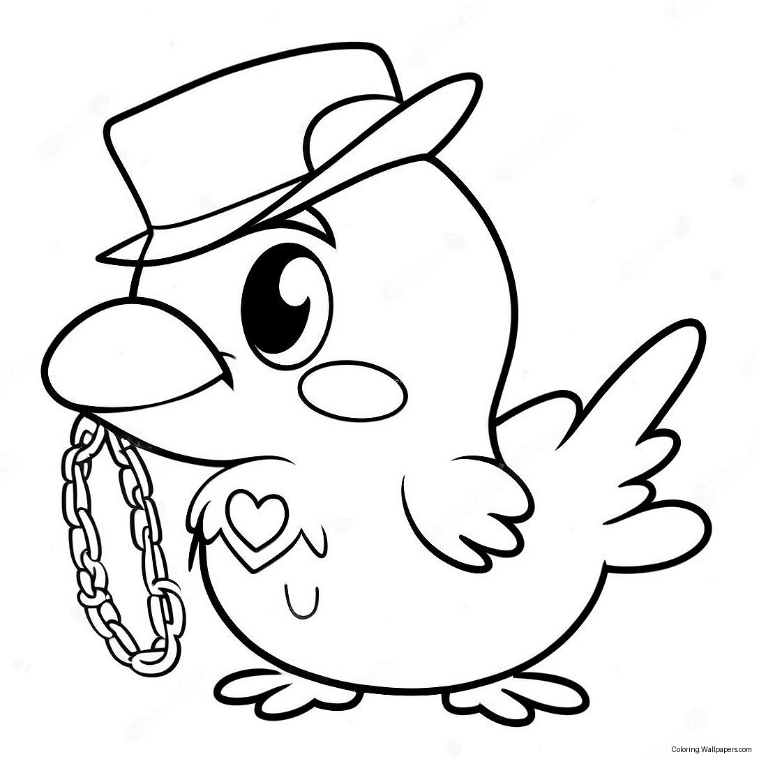 Gangster Tweety Bird With Gold Chains Coloring Page 37954