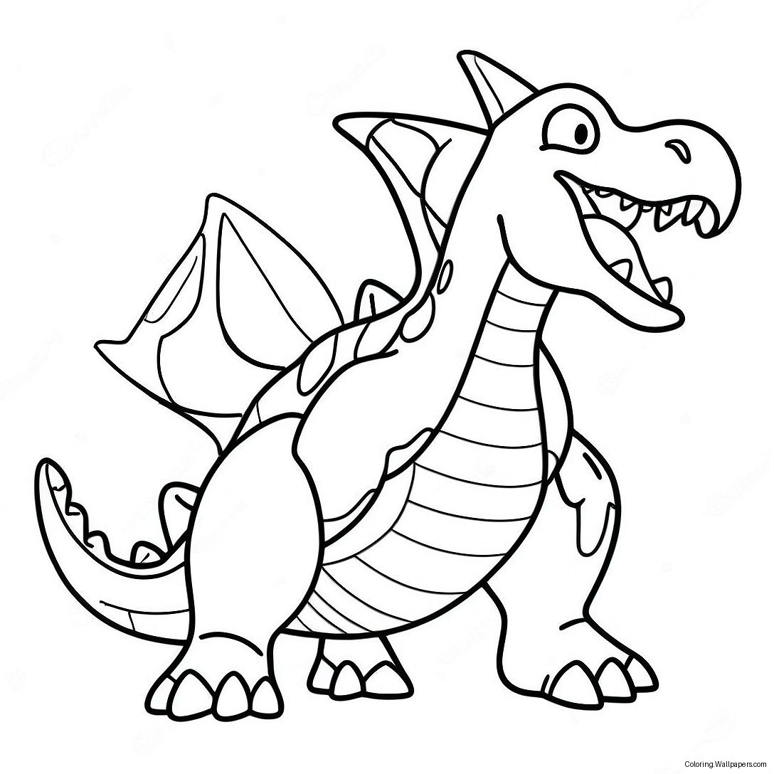 Garchomp Coloring Page 28084