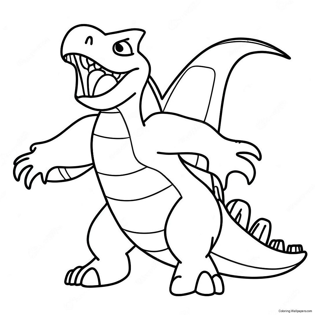 Garchomp In Action Coloring Page 28089