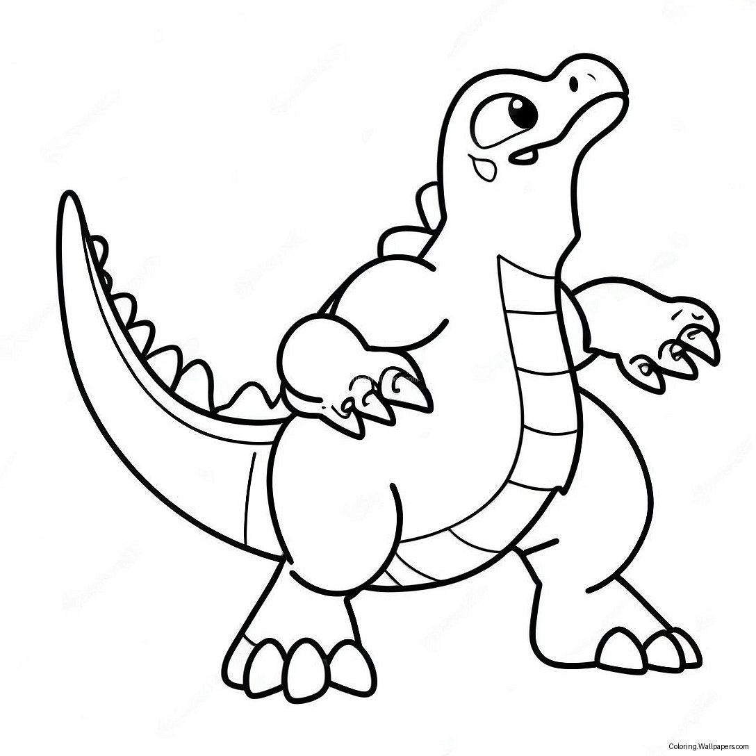 Garchomp In Action Coloring Page 28090