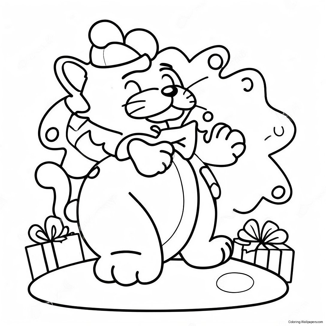 Garfield Christmas Coloring Page 29379