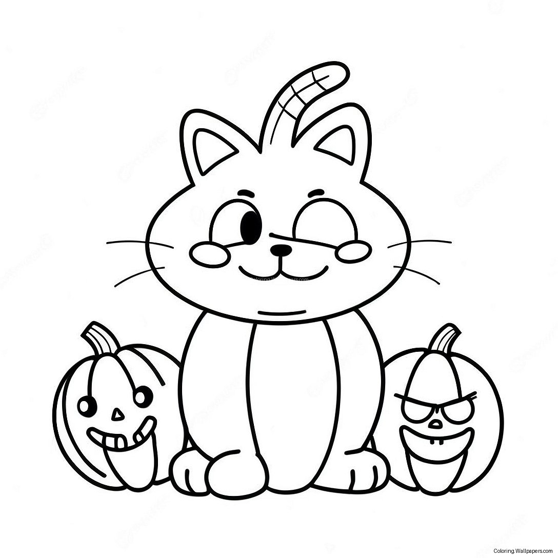 Pagina Da Colorare Della Zucca Di Halloween Di Garfield 40364