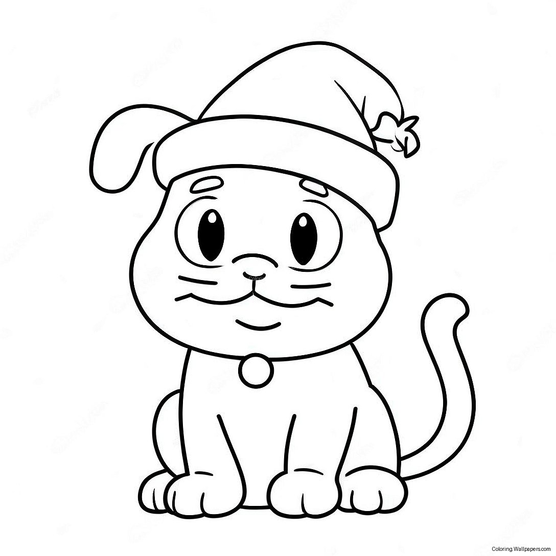 Garfield With Santa Hat Coloring Page 29397