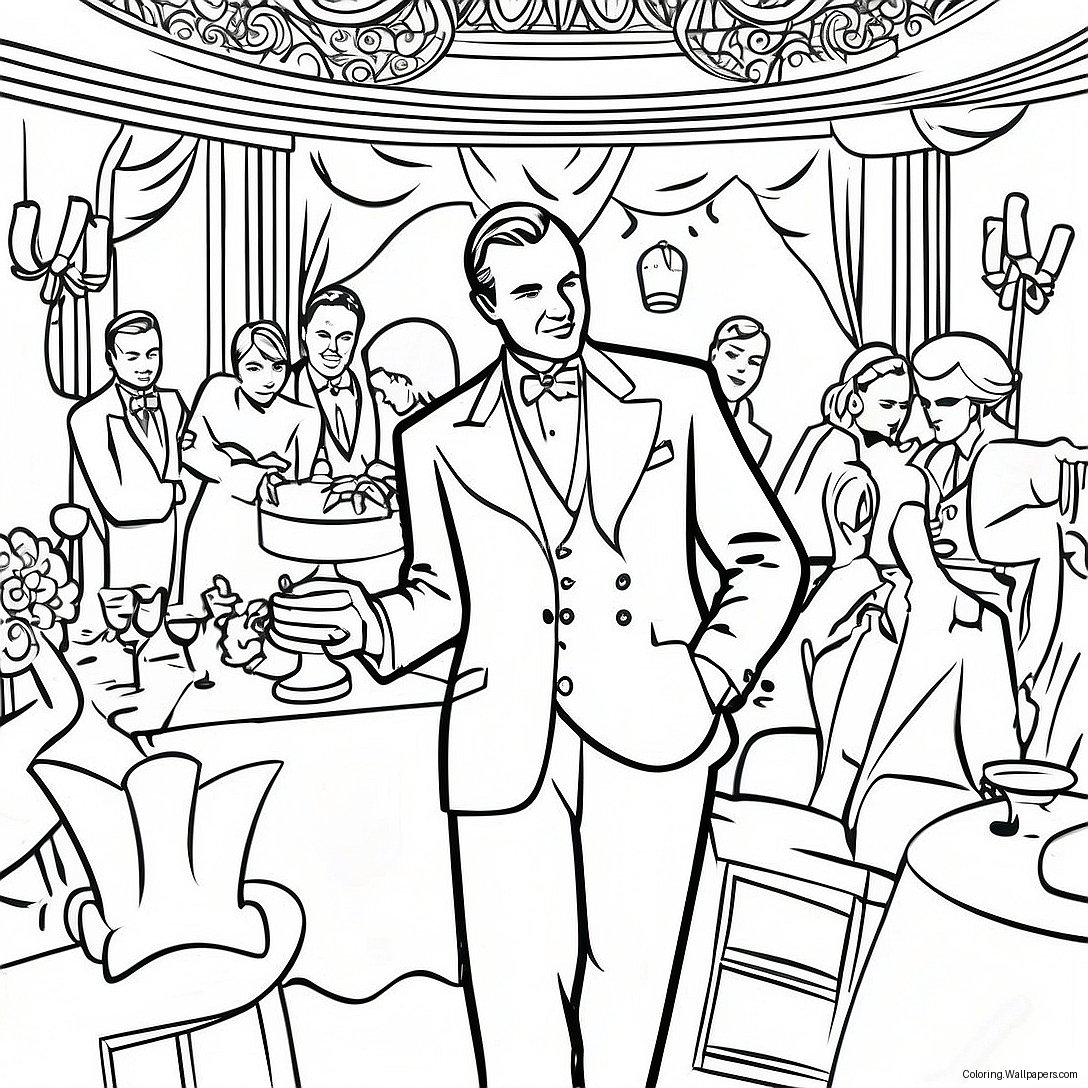 Gatsby's Lavish Party Coloring Page 41599