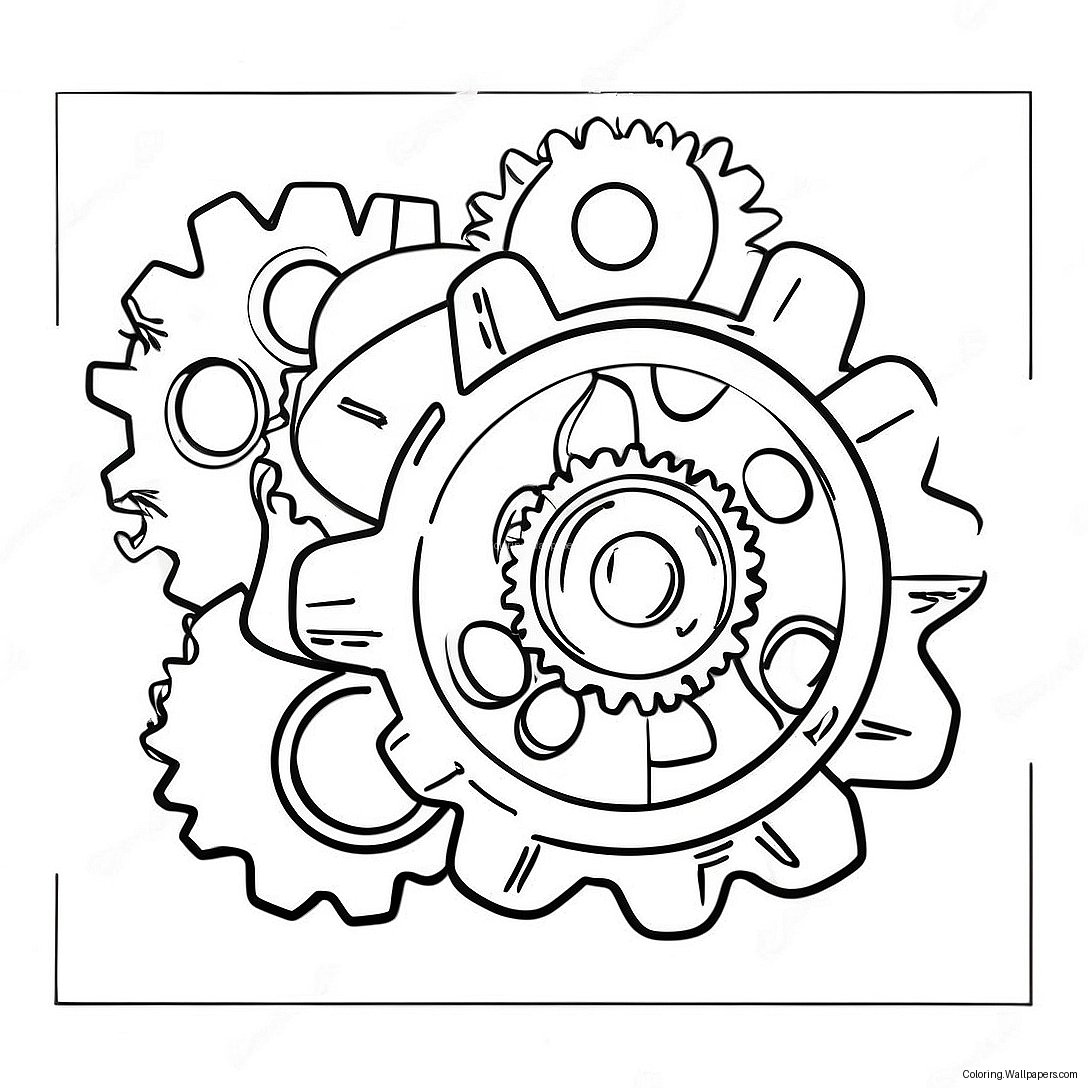 Página Para Colorear De Engranajes 40775