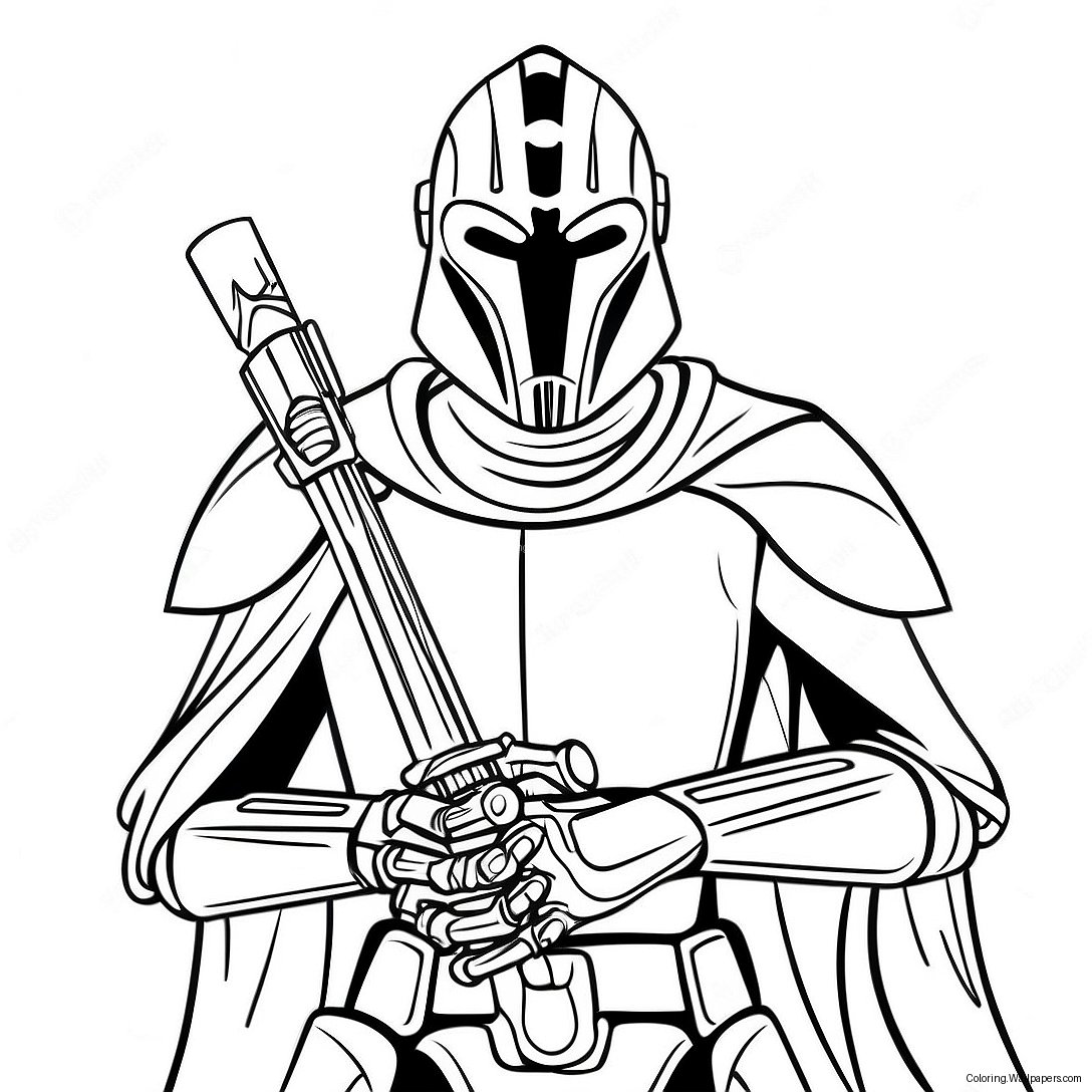 General Grievous With Lightsabers Coloring Page 19626