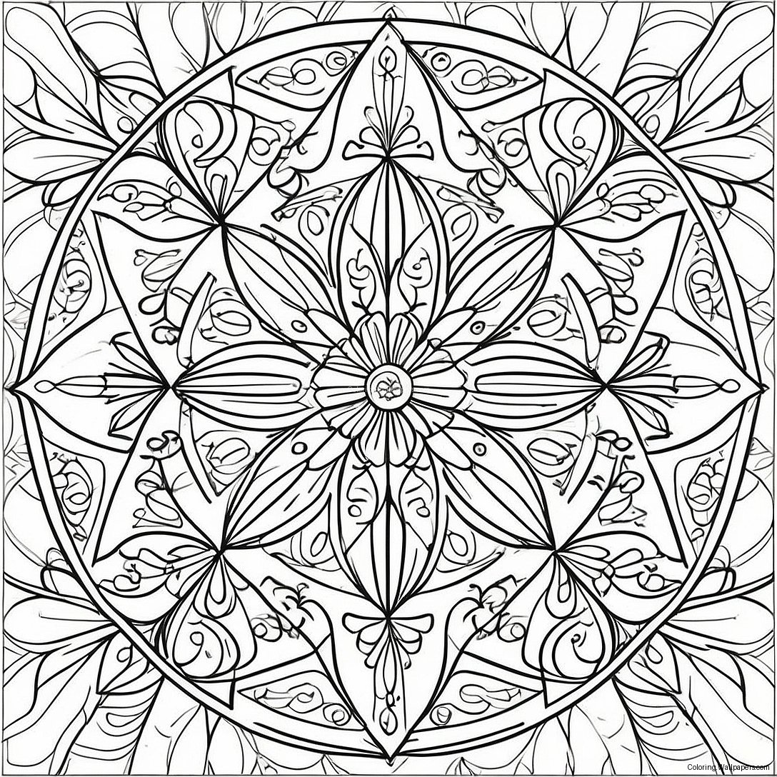 Geometric Symmetry Coloring Page 26436