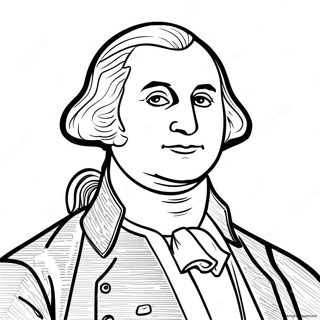 Portret Van George Washington Kleurplaat 8941