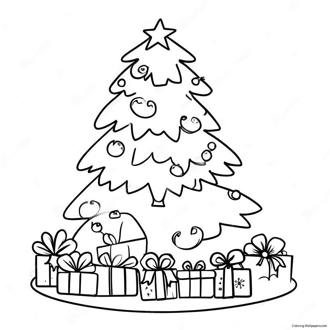 German Christmas Tree Coloring Page 49149