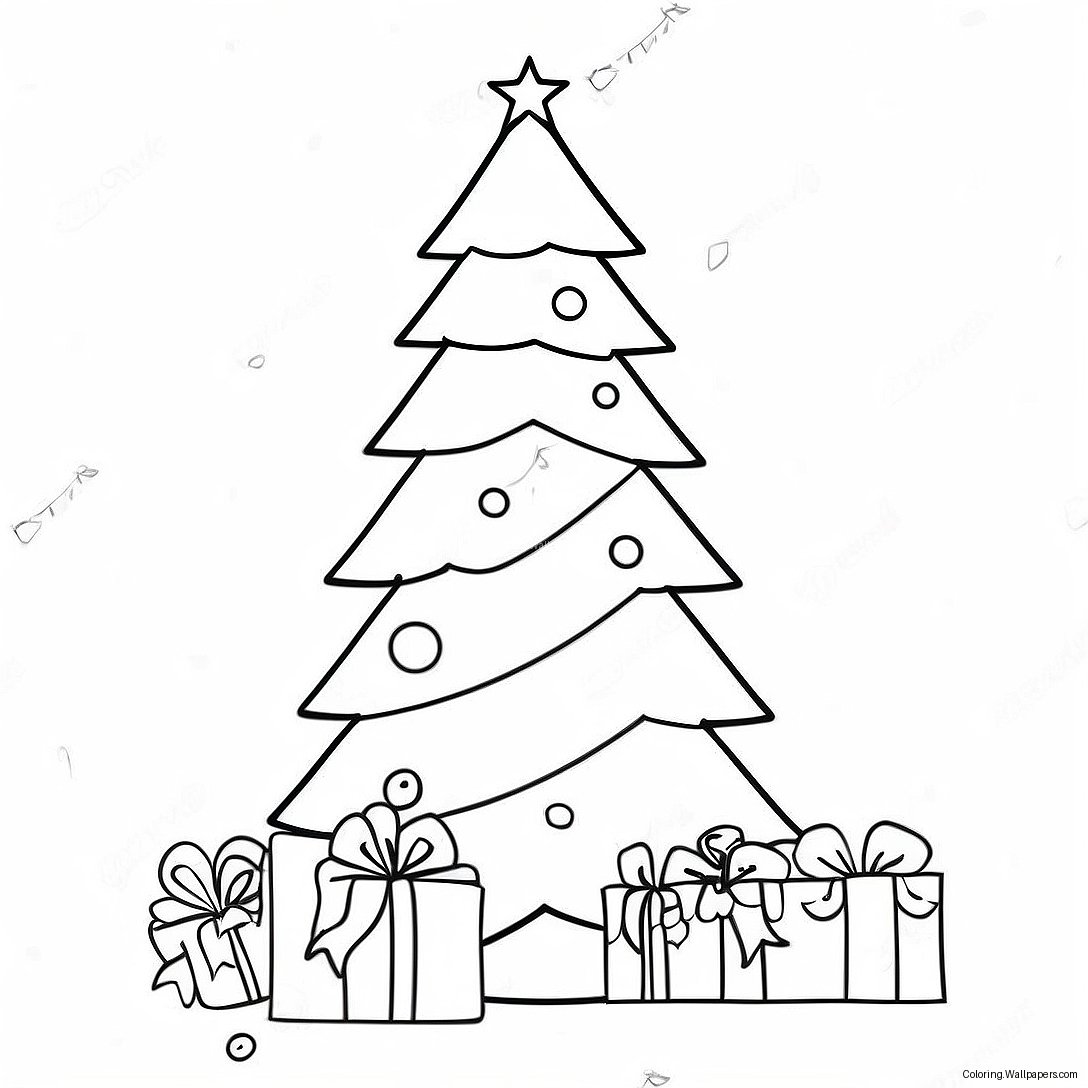 German Christmas Tree Coloring Page 49150