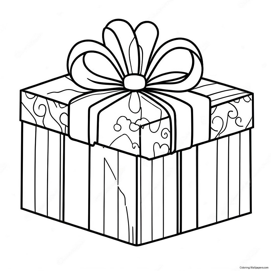 Gift Box Coloring Page 46001