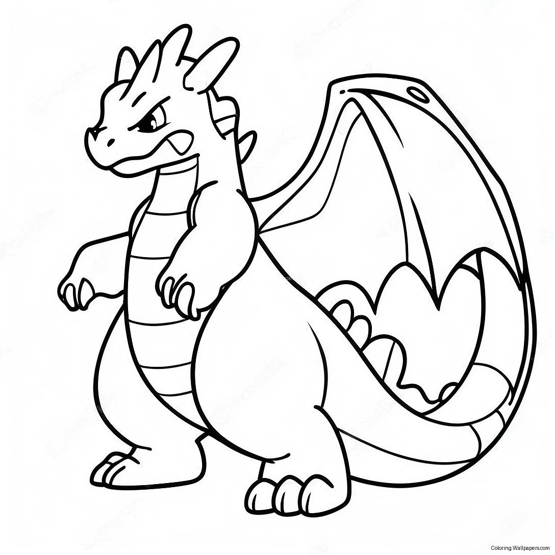 Pagină De Colorat Cu Charizard Gigantamax 48247